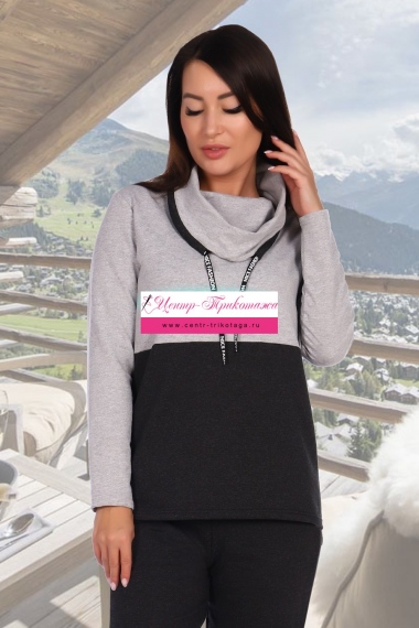 Толстовка - серый №Н-6305