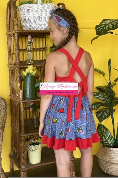 Сарафан детский - синий №Н-5074
