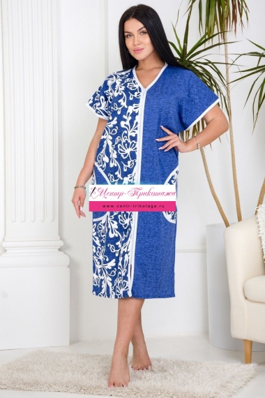 Халат - синий №Н-2840