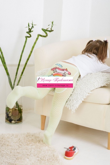 Колготки Единорожек детские - персик