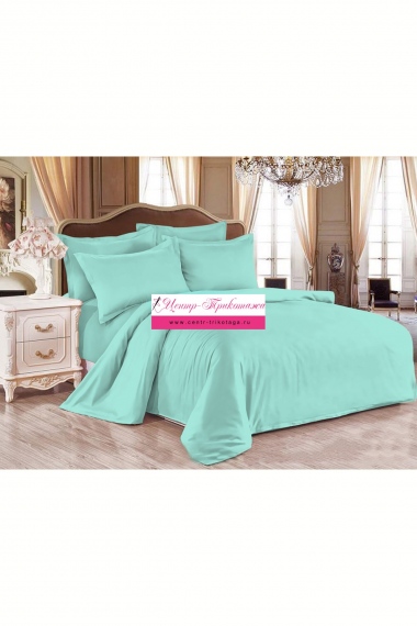 Простыня на резинке Сатин (мятный) №ПАВР-ПР-13-6009