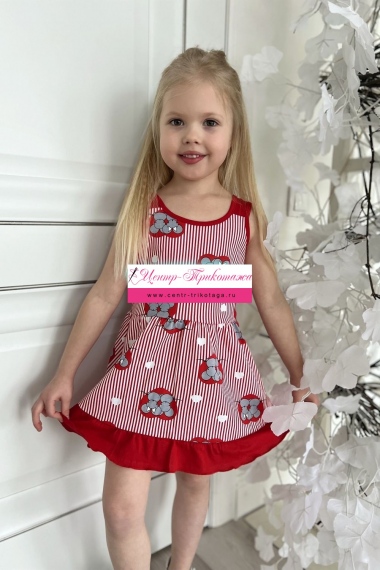 Сарафан детский - красный №Н-5109
