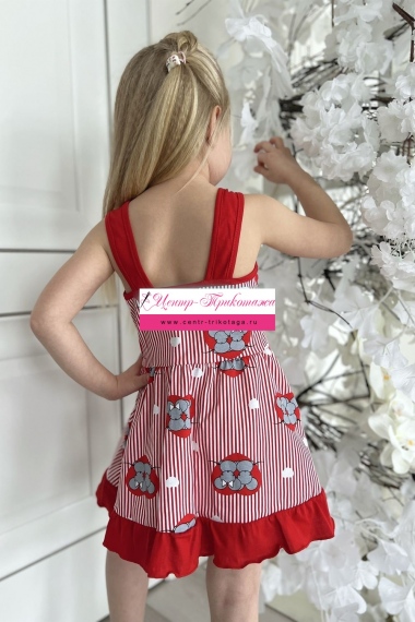 Сарафан детский - красный №Н-5109
