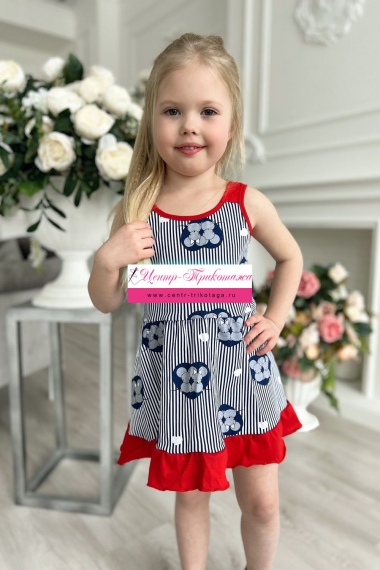 Сарафан детский - синий №Н-5109