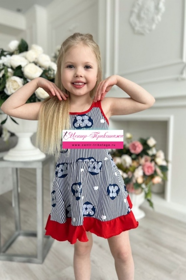 Сарафан детский - синий №Н-5109