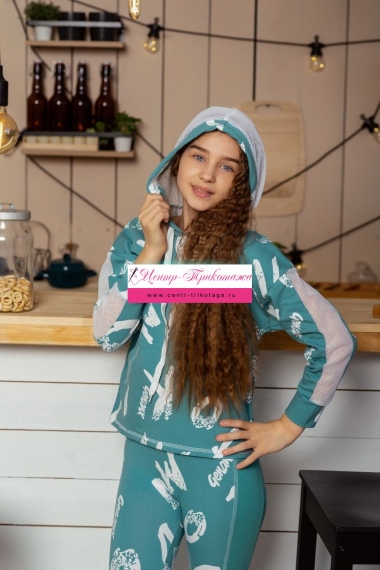 Толстовка детская - зеленый №Н-8230