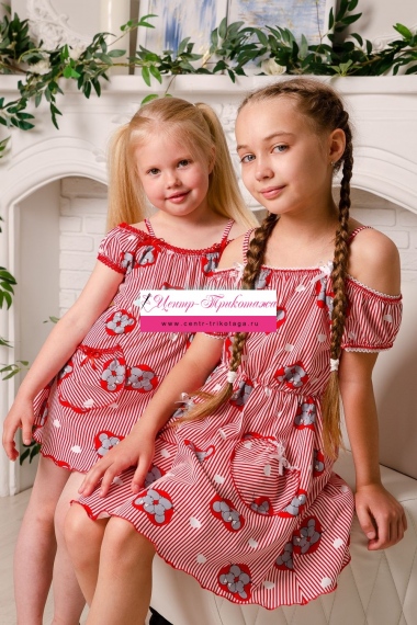 Платье детское - красный №Н-5119