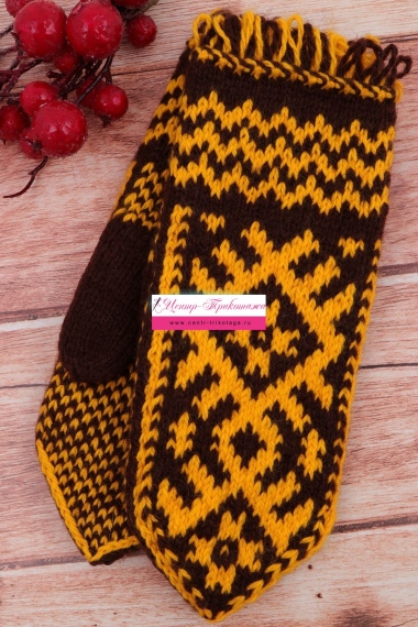 Варежки женские шерстяные №НШ102 (17/114)