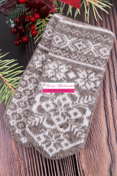 Варежки женские шерстяные №НШ101-3 (17/110)