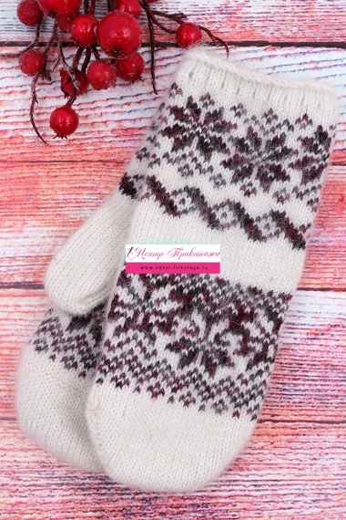 Варежки женские шерстяные №НШ107-1 (17/114)