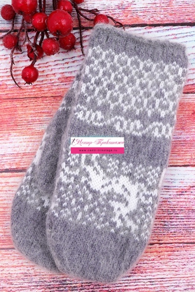 Варежки женские шерстяные №НШ107-2 (17/114)