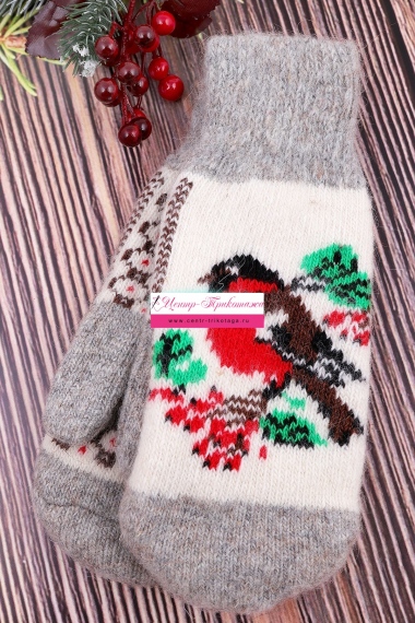 Варежки женские шерстяные №НШ108-5 (17/113)