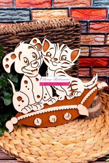 Ключница "Кошка и собака" №ФС-ДК-05