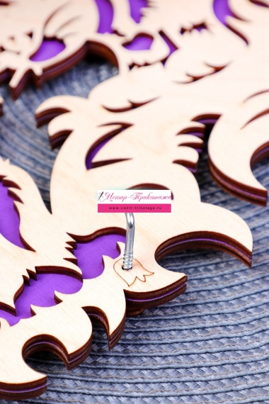 Ключница деревянная "Котята" №ФС-ДК-14